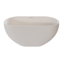 Benna Oval Solid Surface Freestanding Bath with Overflow